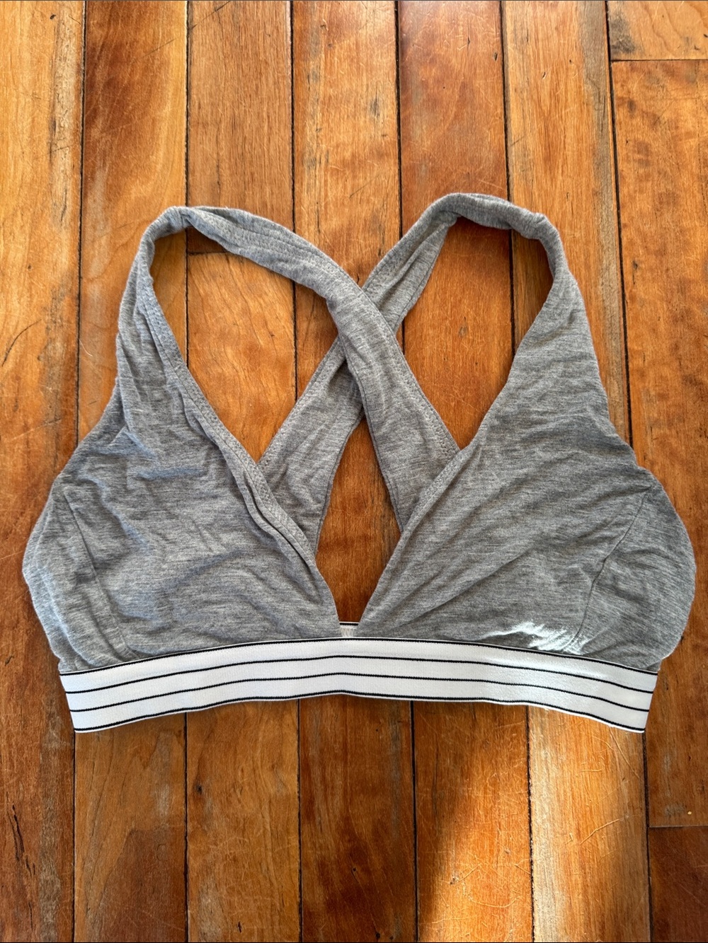 Lively Women's Grey Cross-Back Bralette